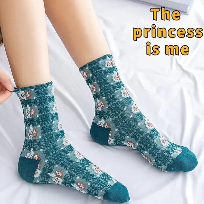 Ensemble de 5 paires de chaussettes rétro mignonnes pour femmes