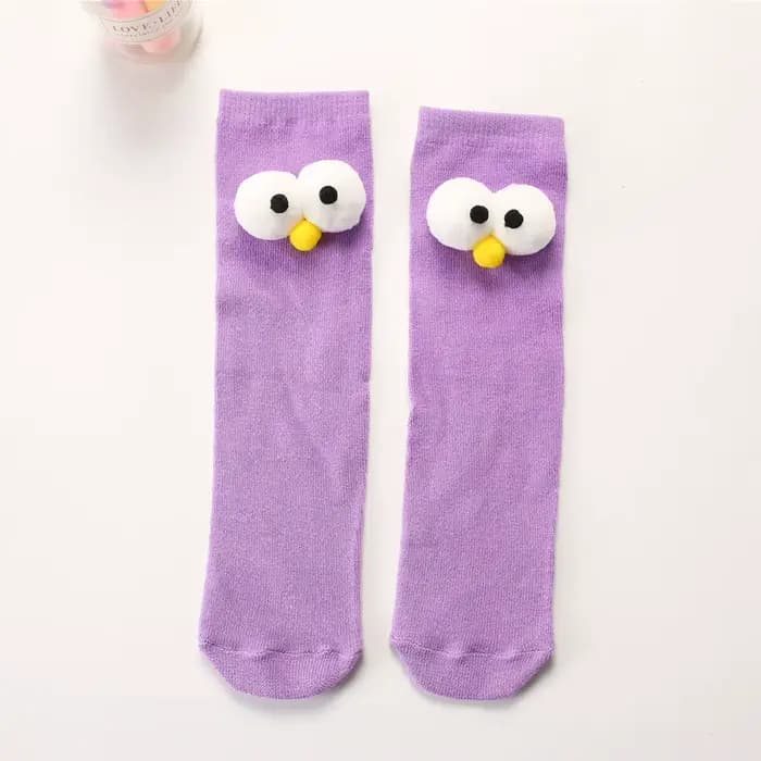 Mode enfants grands yeux tuyaux droits chaussettes
