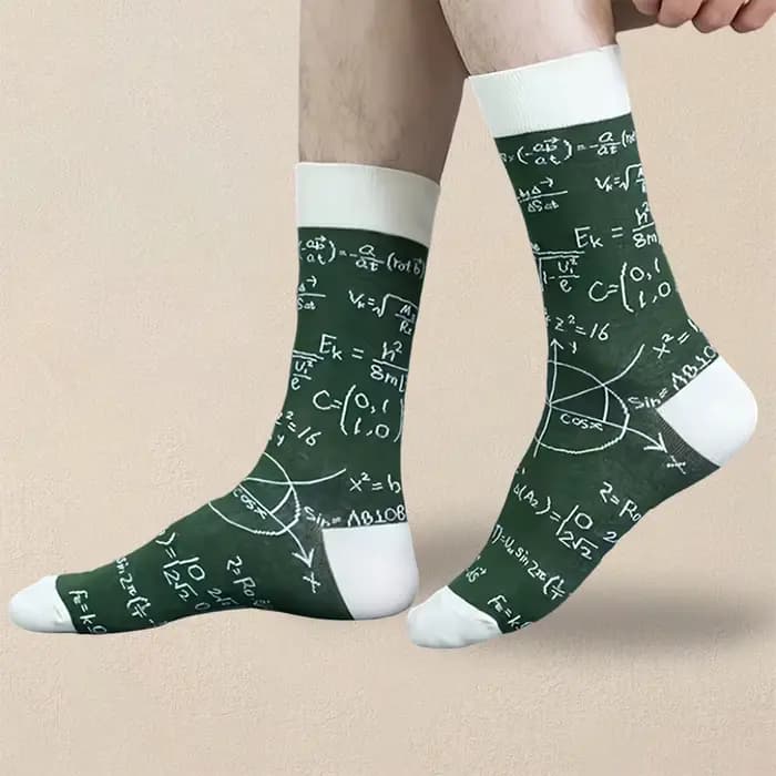 1/10 paire de chaussettes à motifs géométriques pour hommes
