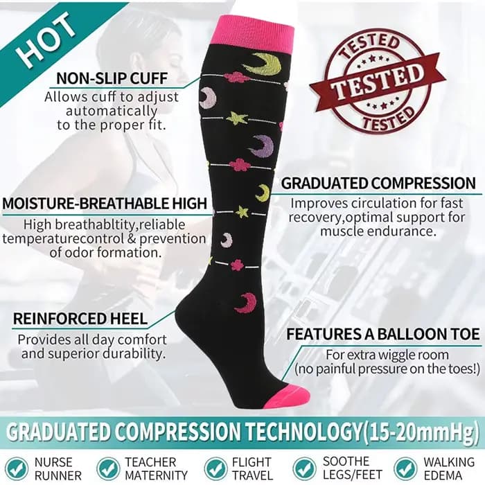 Chaussettes de Compression médicales pour hommes et femmes