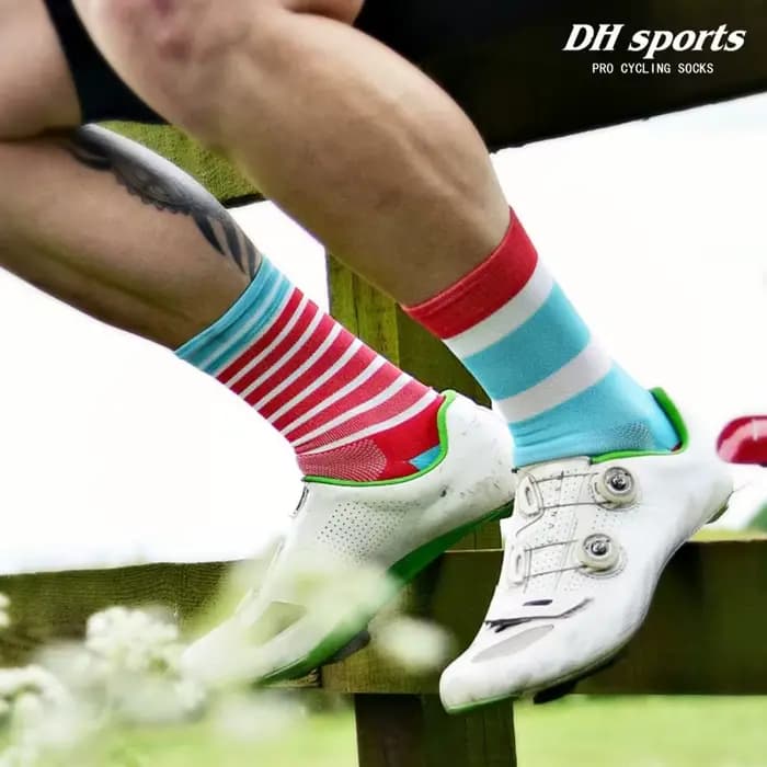 DH SPORTS chaussettes de cyclisme professionnelles meilleur funky respirant mèche route vélo Sport Compression