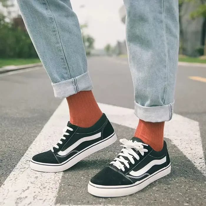 Chaussettes pour hommes automne printemps coton côtelé couleurs unies japonais basique Vintage mode multicolore