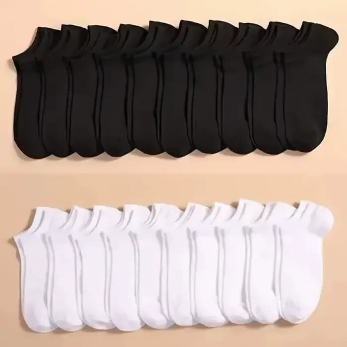 Chaussettes bateau unisexes décontractées de couleur unie