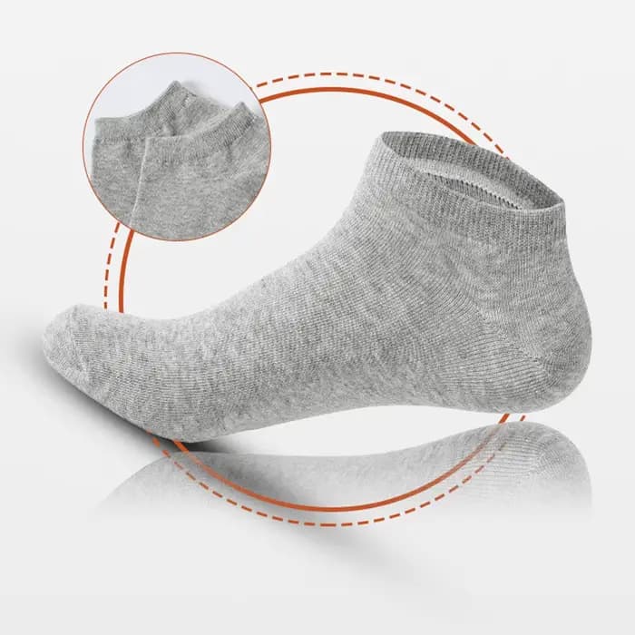5 paires de chaussettes courtes unisexe en coton blanc et noir