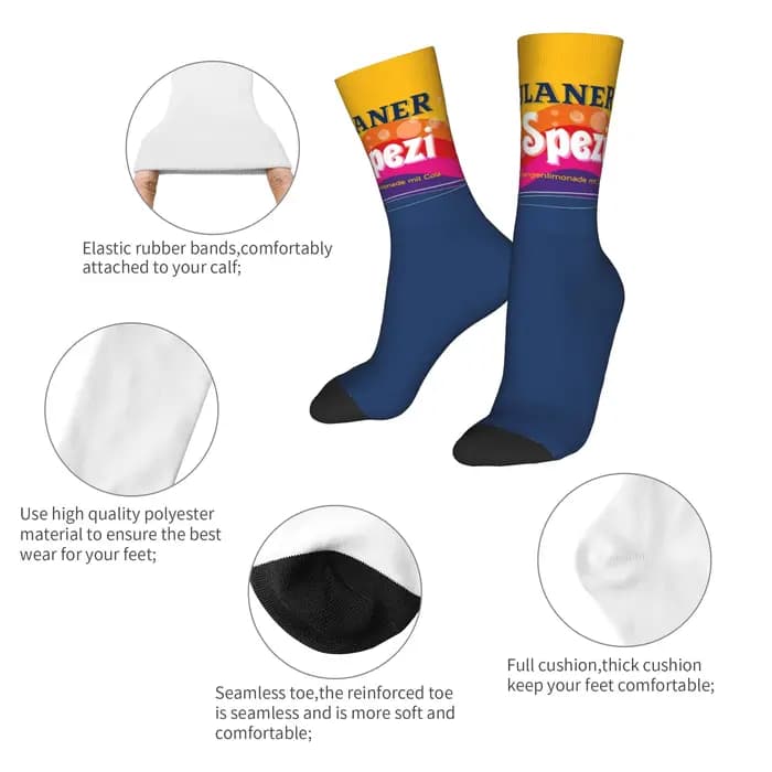 Paulaner Spezi Logo chaussettes allemagne boisson gazeuse gothique élégant bas automne Anti-transpiration femmes hommes