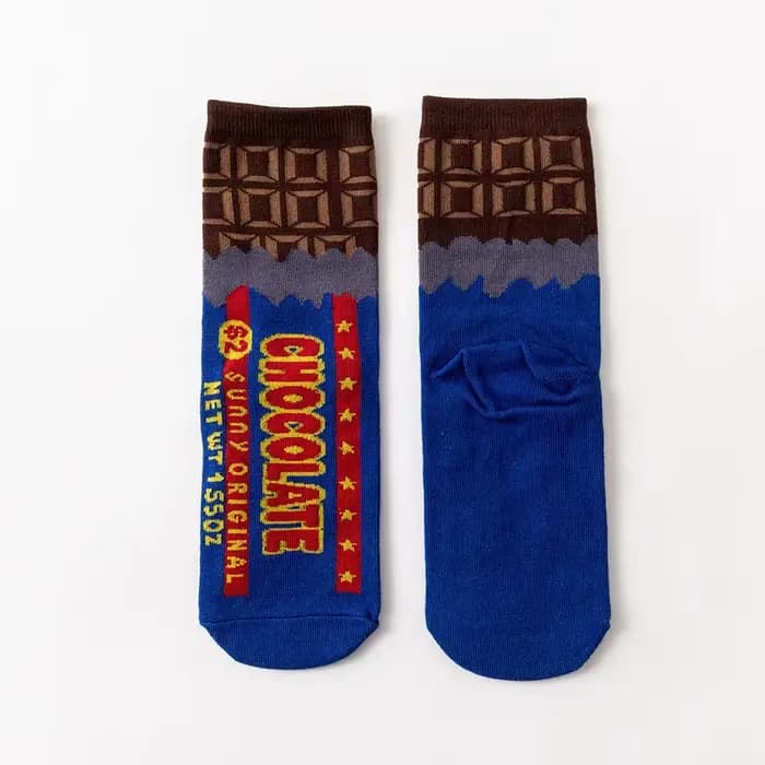 1 paire mode femmes chaussette drôle mignon dessin animé Snack lait Biscuits chocolats tomate nourriture heureux japonais Harajuku Skateboard chaussettes