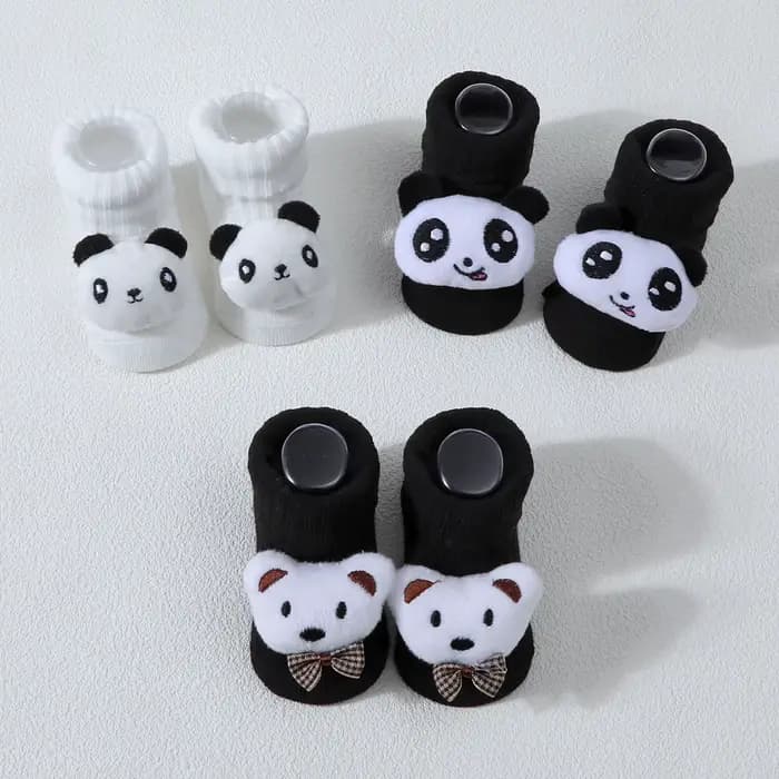 Nouveau bébé dessin animé chaussettes tricotées ours mignon nouveau-né doux solide anti-dérapant Prewalker chaussette pour fille garçon infantile tricot chaussettes de sol