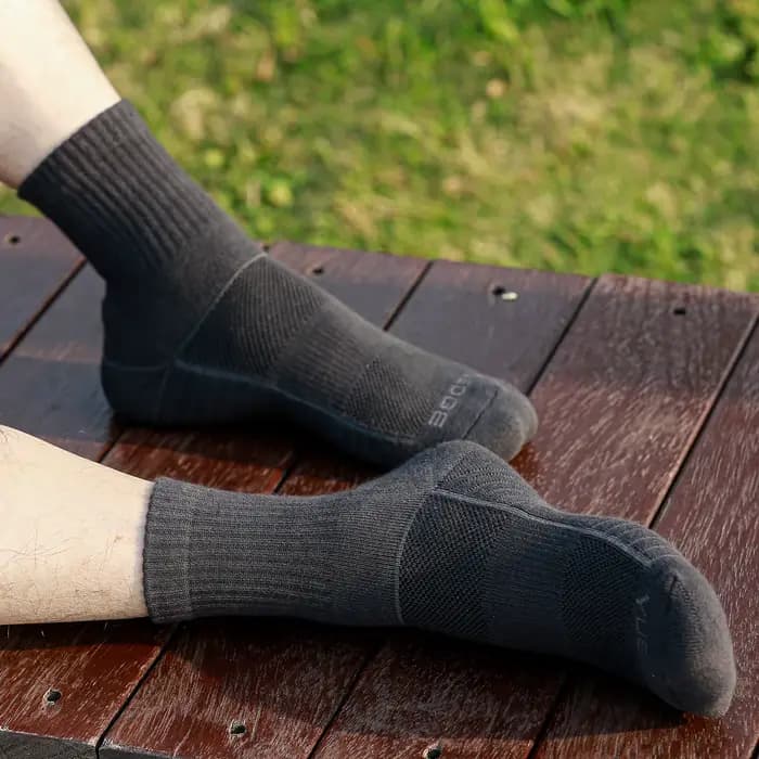 YUEDGE hommes épais respirant coton coussin équipage Sports de plein air randonnée Trekking chaussettes travail botte
