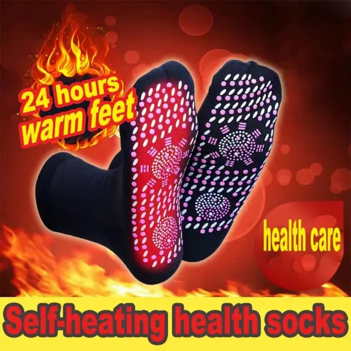 Chaussettes magnétiques unisexes auto-chauffantes