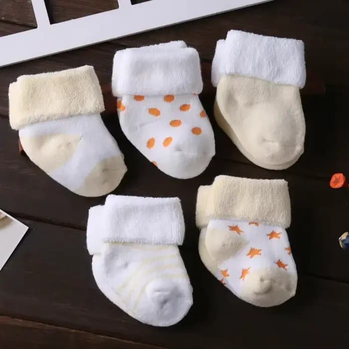 Chaussettes unisexes coordonnantes en coton pour bébé garçon et fille