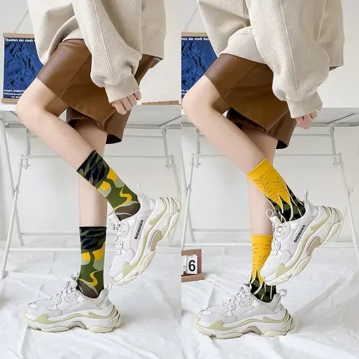 Chaussettes de rue peinture à l'huile française pour hommes et femmes