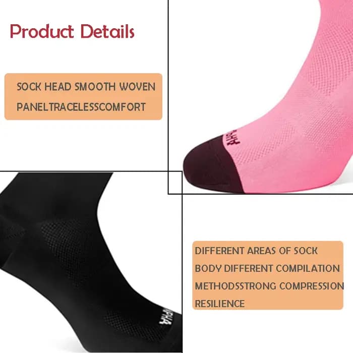 2 paires de chaussettes de cyclisme pour hommes
