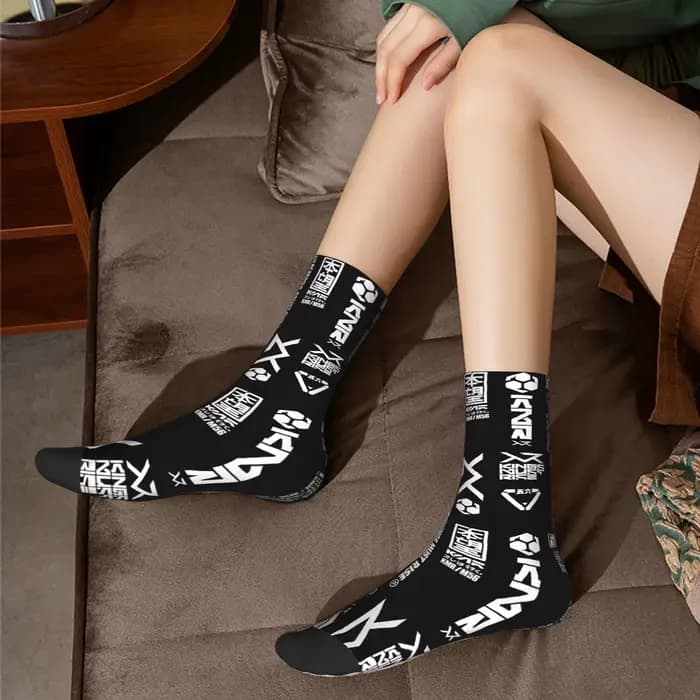 Chaussettes habillées Techwear personnalisées pour hommes et femmes, nouveauté chaude à la mode, chaussettes d'équipage de forme mécanique Cyberpunk
