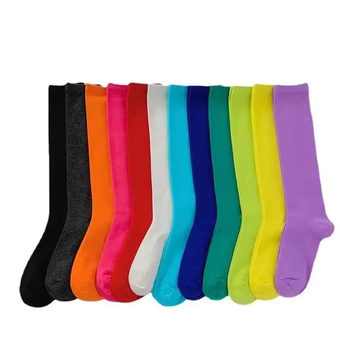 Chaussettes hautes décontractées en coton pour femmes