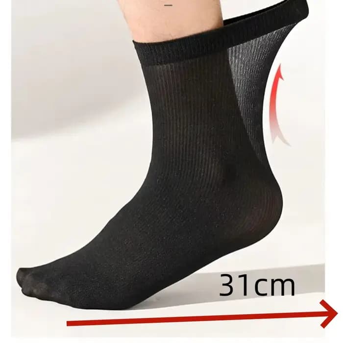 10 paires de chaussettes en soie glacée pour hommes