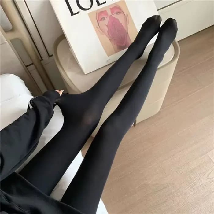 Résistant aux déchirures incassable serré femmes Sexy haute élasticité bas Transparent mince collants Anti-accrochage noir soie bas