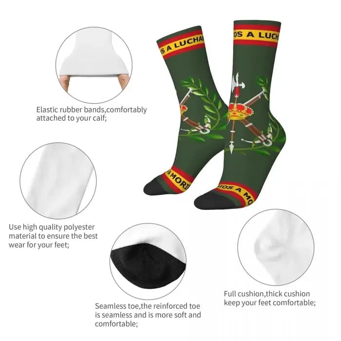 Chaussettes d'hiver unisexes de la Légion espagnole