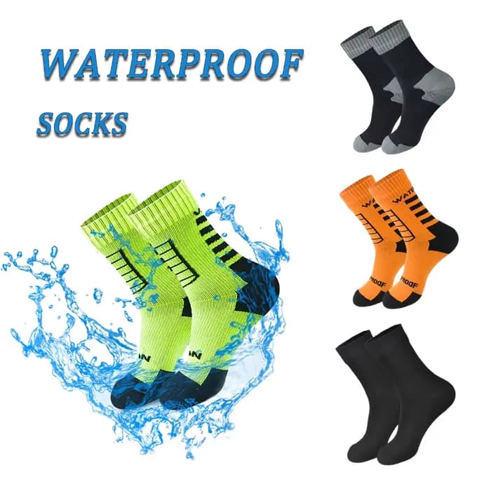 WRELS chaussettes imperméables Sports de plein air randonnée Wading Camping Trekking hiver ski chaussette chaude respirant chaussettes imperméables
