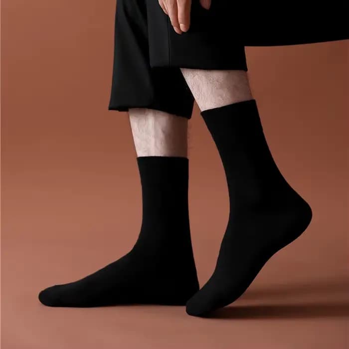 Chaussettes pour hommes en coton blanc noir gris