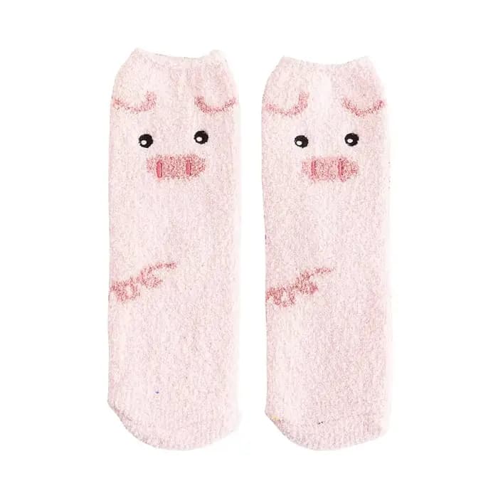 Chaussettes femme dessin animé Kitty cochon Panda Kawaii mignon doux mi Tube