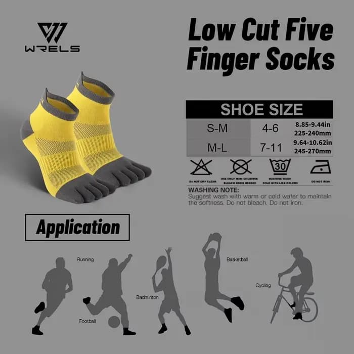 Chaussettes de Sport courtes à cinq doigts pour hommes