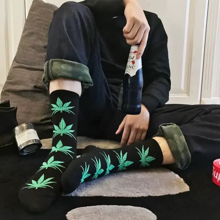 Chaussettes unisexes feuilles d'érable à la mode Harajuku décontracté affaires Verstaile