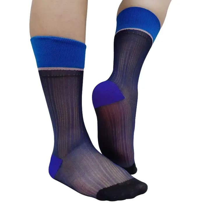 Chaussettes habillées en nylon et soie pour hommes