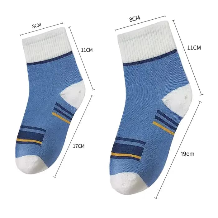 10 pièces (5 paires) de chaussettes rayées pour hommes et femmes