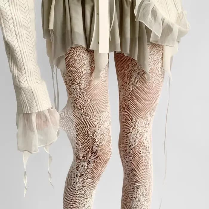 2025 nouveaux collants femmes Sexy dentelle florale cuisse haute bas