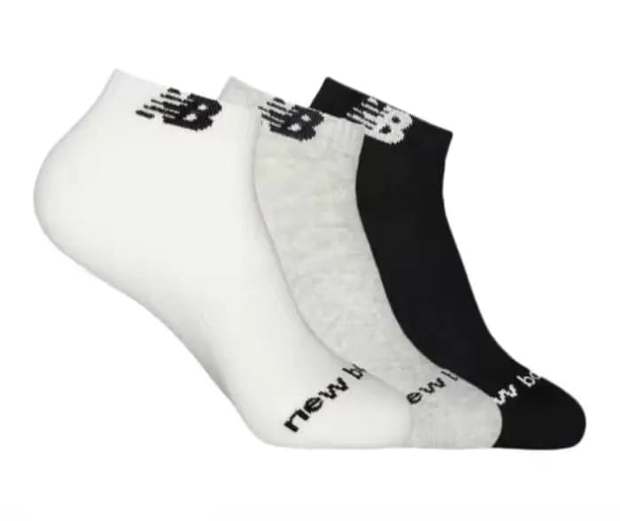 New Balance Chaussettes courtes simples, confortables et douces (unisexe) en couleurs assorties LAS43421-WM