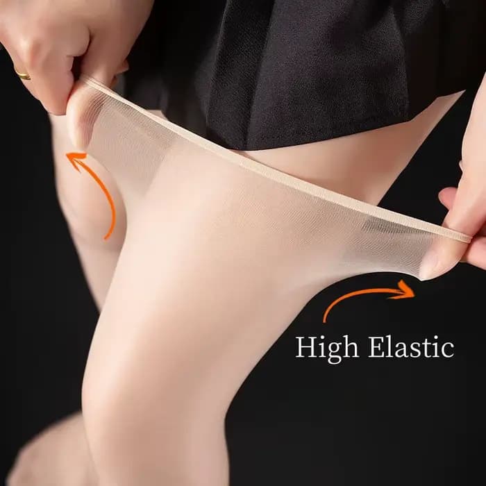 Solide Ultra-mince respirant médias haute extensible sur le genou pure Invisible chaussettes femmes été Streetwear Sexy bas en soie