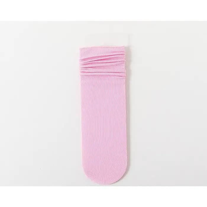 Chaussettes de glace chaussettes moyennes pour femmes été mince Ins à la mode Internet rouge blanc velours glace soie été Tianchang Pile chaussettes