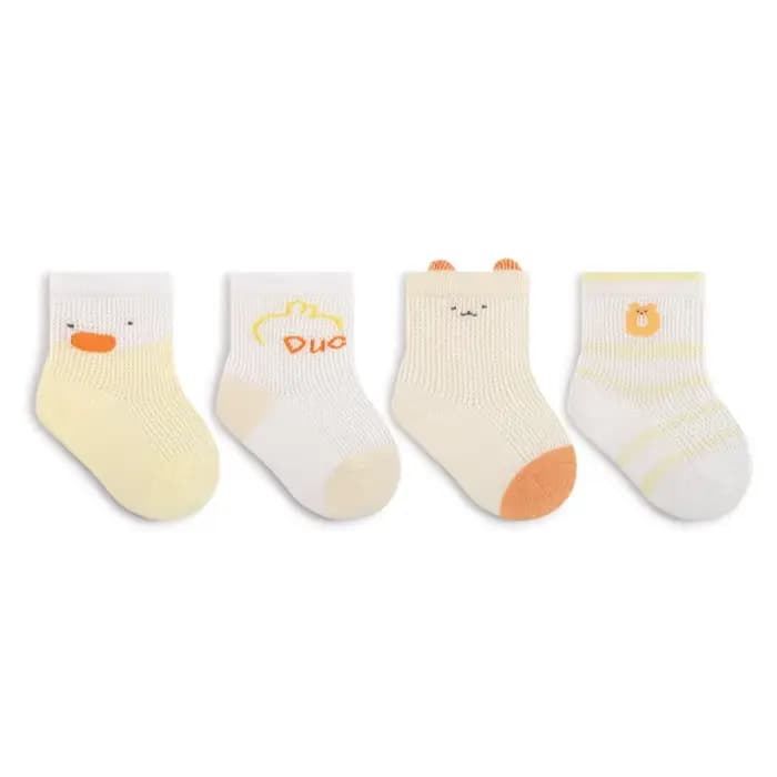 2025 été nouveau bébé chaussettes maille ultra mince bébé chaussettes mignon dessin animé lâche désossé mi-coupe coton chaussettes