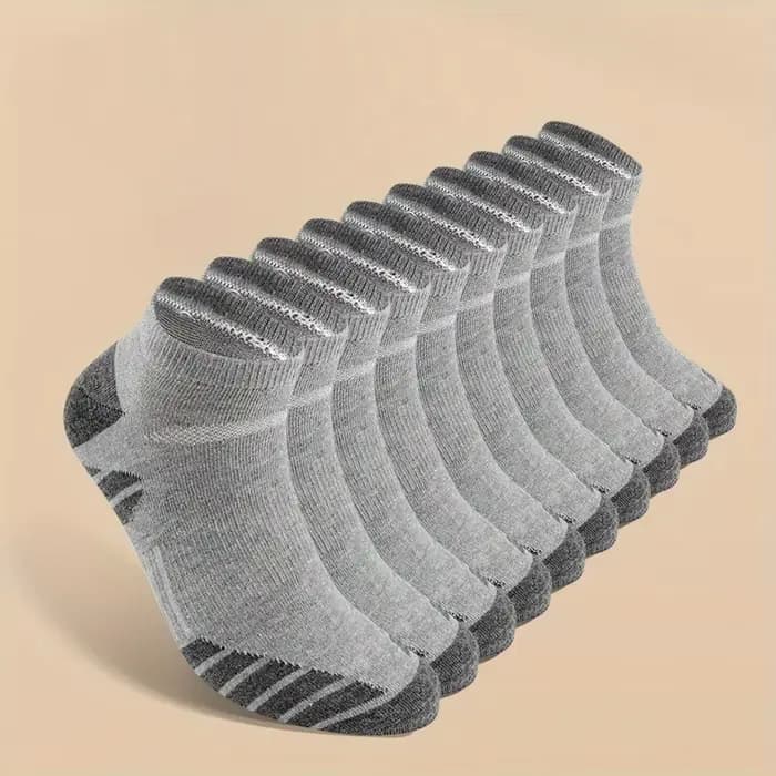 10 paires Cool hommes noir blanc quatre saisons coton chaussette ensemble mâle couleur unie respirant sport course