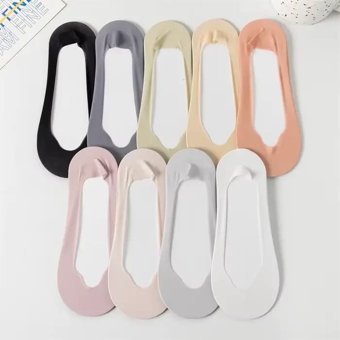 5 paires/lot femme chaussettes nouvel été ultra-mince couleur unie Invisible sans spectacle