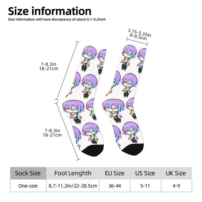 Projet Sekai Rui Kamishiro Anime jeu chaussettes Harajuku bas automne anti-dérapant unisexe hommes