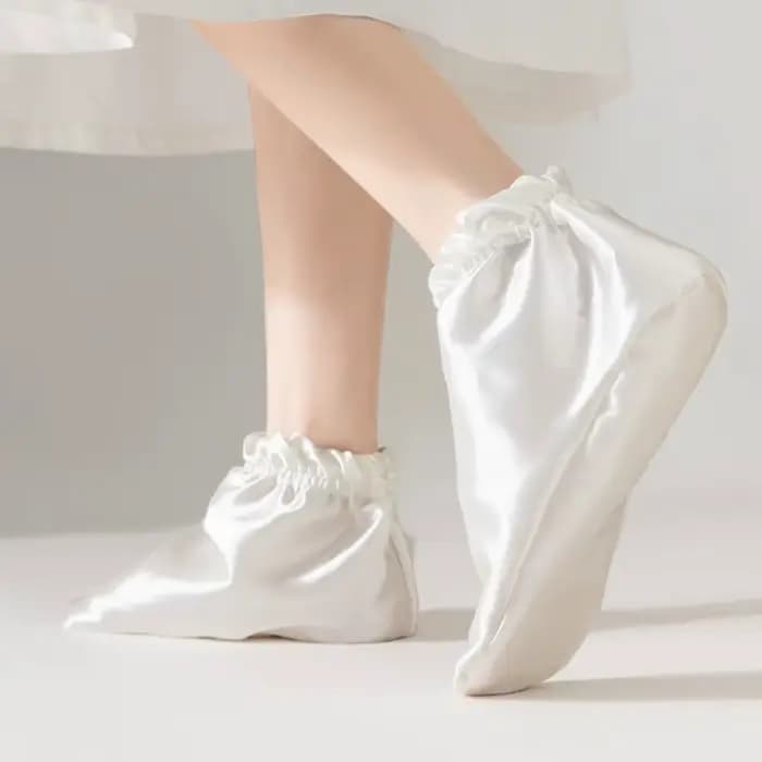 Chaussettes de couchage en soie brillante
