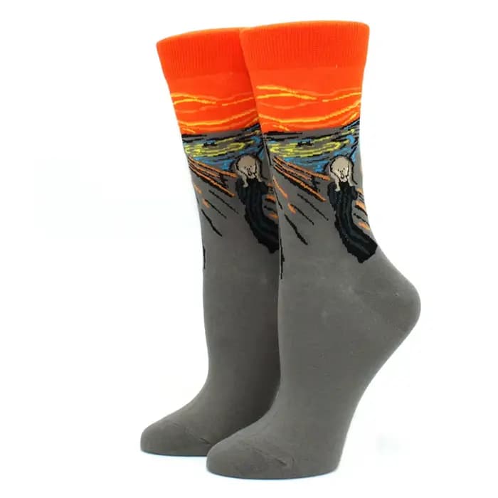 1 paire offre spéciale classique automne hiver rétro femmes personnalité Art Van Gogh murale monde célèbre peinture femme chaussette huile chaussettes