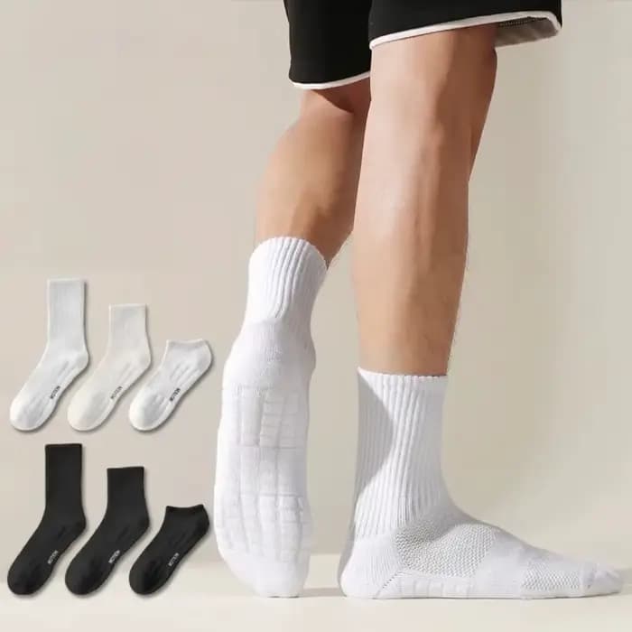 Chaussettes de sport respirantes et absorbant la sueur à fond épais pour hommes avec coussin inférieur pour la course à pied chaussettes de sport professionnelles pour hommes