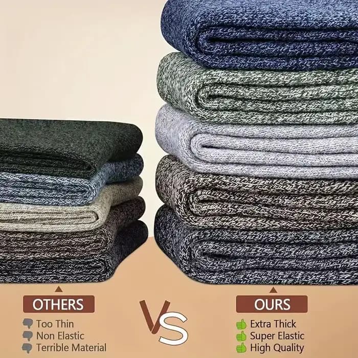 3 paires de chaussettes d'hiver épaisses pour hommes
