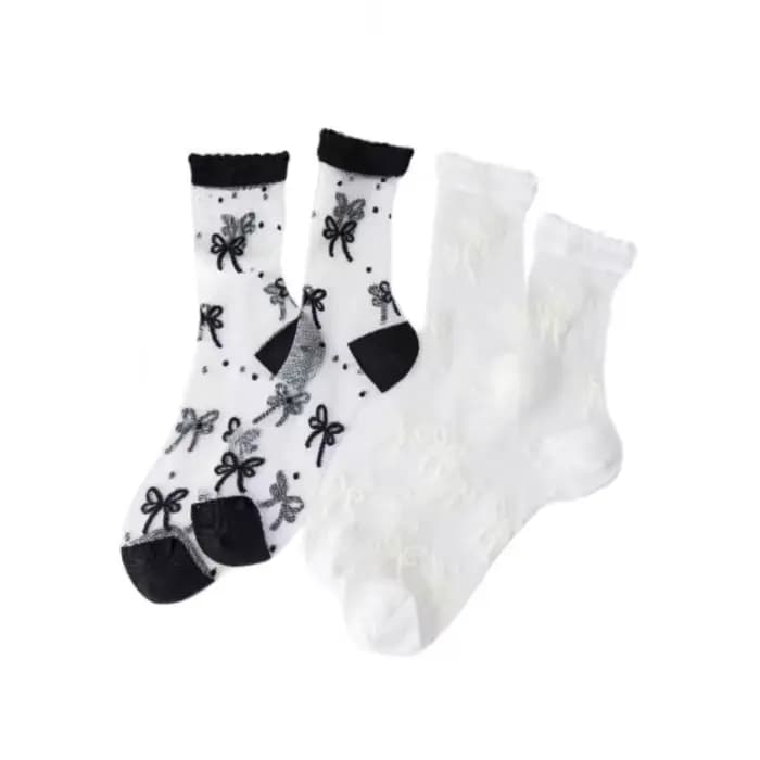 Chaussettes mi-tube en coton respirant pour femmes
