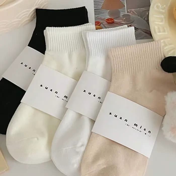 5/10 paires femmes Macaron couleur chaussette courte à la mode Simple doux confortable absorbant la sueur respirant