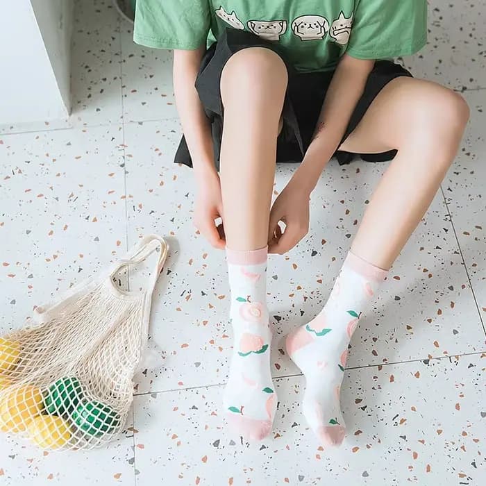 Femmes chaussettes drôles printemps automne dessin animé