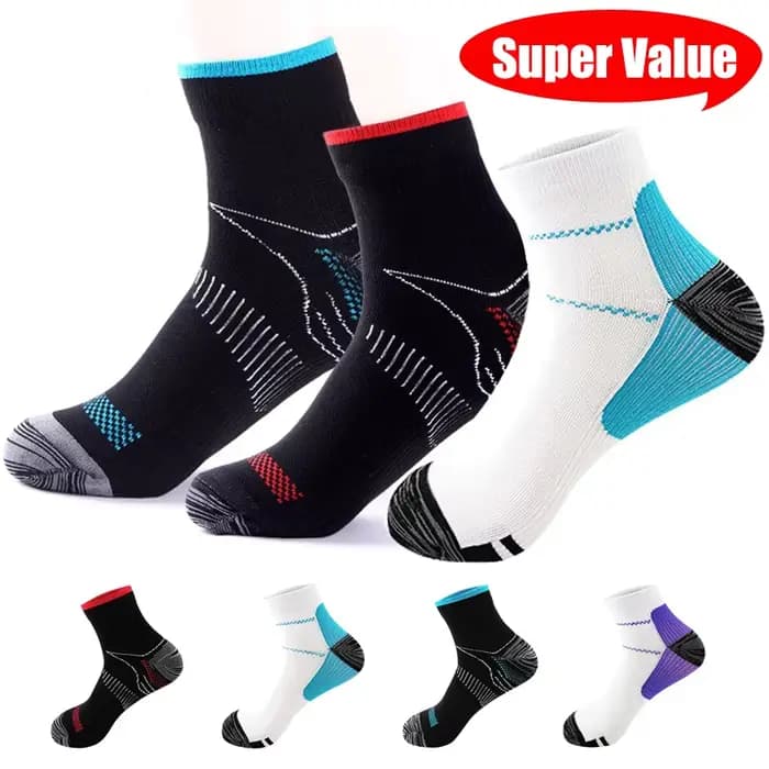1 paire de chaussettes pour fasciite plantaire avec soutien de la voûte