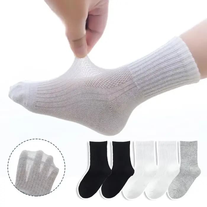 5 paires/lot enfants chaussette doux respirant coton école chaussettes filles garçons décontracté gris noir blanc sport