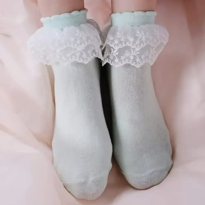 Lolita – chaussettes en dentelle blanche pour femmes