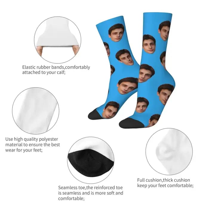 Chaussettes avatar personnalisées pour hommes et femmes