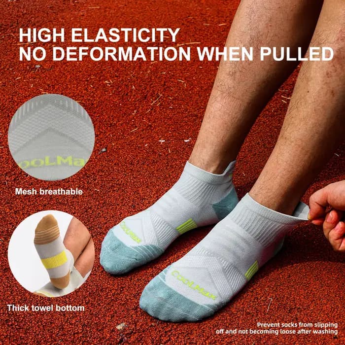 Chaussettes de sport en coton peigné Coolmax pour hommes et femmes