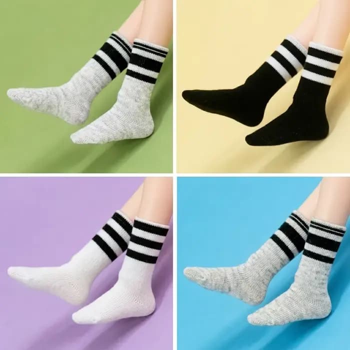 Chaussettes rayées pour poupée Blythe BJD, noires, à la mode, Kawaii, athlétiques, douces, accessoires de vêtements miniatures pour Licca Azone OB24 YMY
