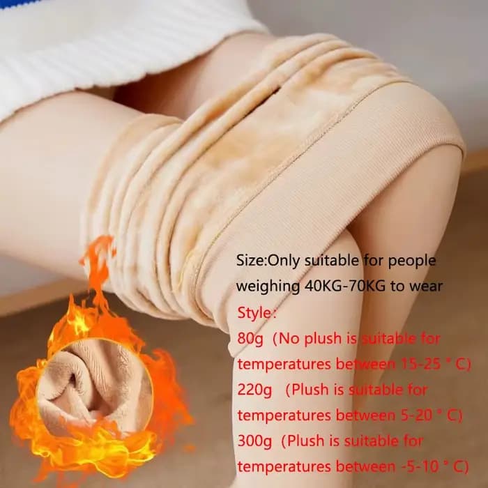 Collants thermiques doublés polaire pour femme